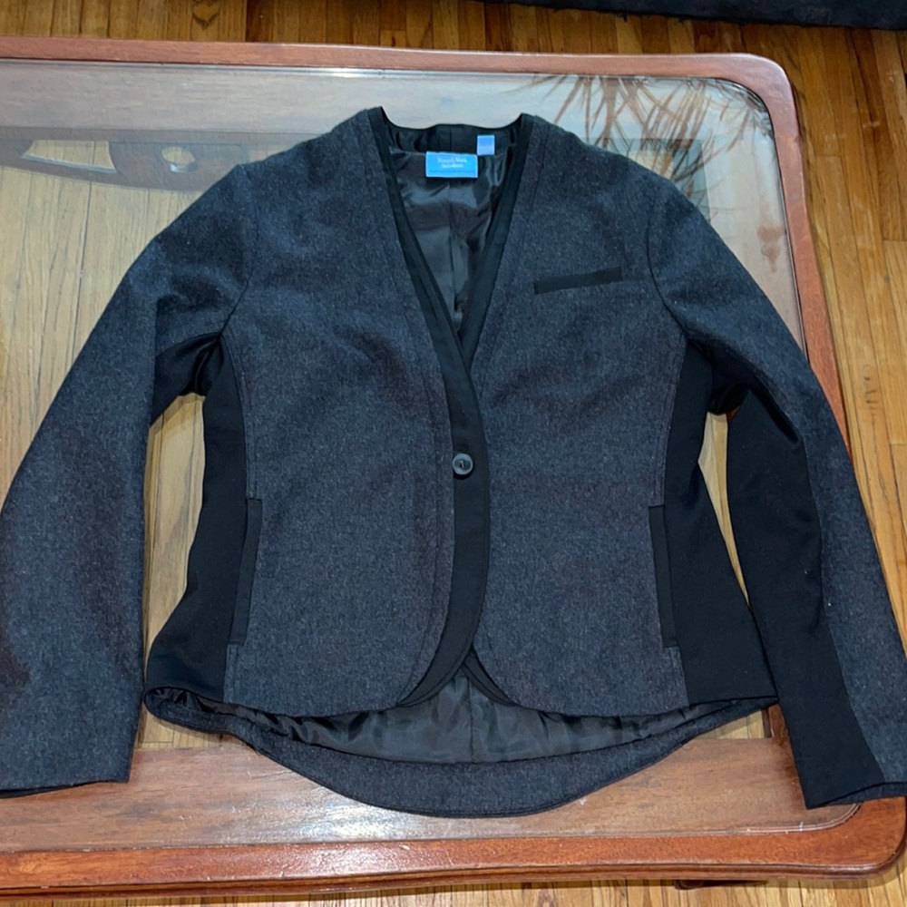 SIMPLY VERA VERA WANG (size PL) Women's Wool Blend Gray Jacket Black